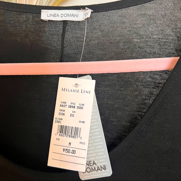 NWT LINEA DOMANI BLACK DRESS - Picture 3 of 3